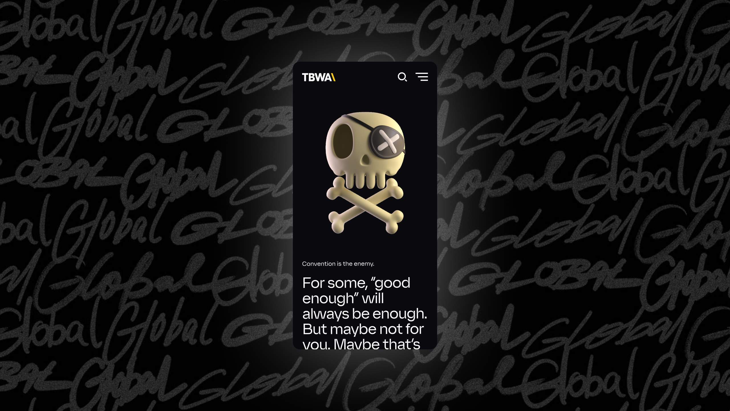 TBWA Mobile Website Home Page v2 TBWA Mobile Website HomePage